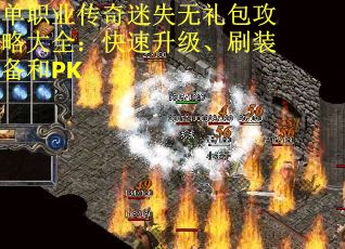 单职业传奇迷失无礼包攻略大全：快速升级、刷装备和PK