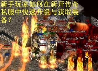 新手玩家如何在新开传奇私服中快速升级与获取装备？