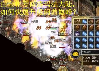白金帐号闯荡玛法大陆，如何快速升级问鼎巅峰？