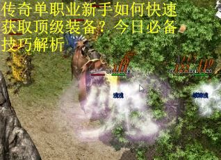 传奇单职业新手如何快速获取顶级装备？今日必备技巧解析