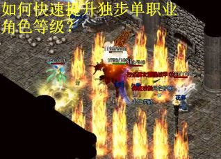 如何快速提升独步单职业角色等级？