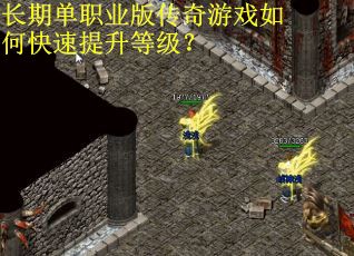 长期单职业版传奇游戏如何快速提升等级？