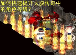 如何快速提升大骇传奇中的角色等级？
